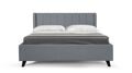 Кровать Виола 140х200 (микровелюр серый)
