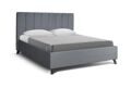 Кровать Оливия 140х200 (микровелюр серый)